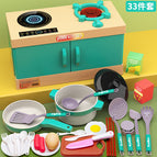 [green] large simulated stove 33-piece set