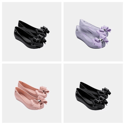 Brazilian Melissa Children's Shoes 2026 New Model Kids' Jelly Shoes for Older Children with Bowknot Girls' Princess Flats for Spring and Autumn