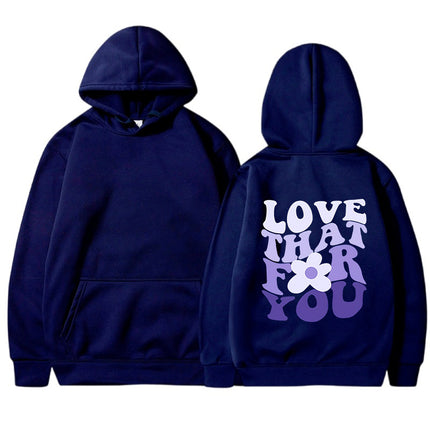 2024 Export Popular Sweatshirt Spring and Autum Men's and Women's Hooded Sweatshirt Flower Print Casual Hoodie Independent Station