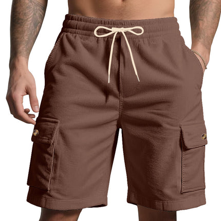 Cross-border Amazon American Outdoor Summer Men's Heavy Loose Casual Sports Corduroy Tooling Shorts