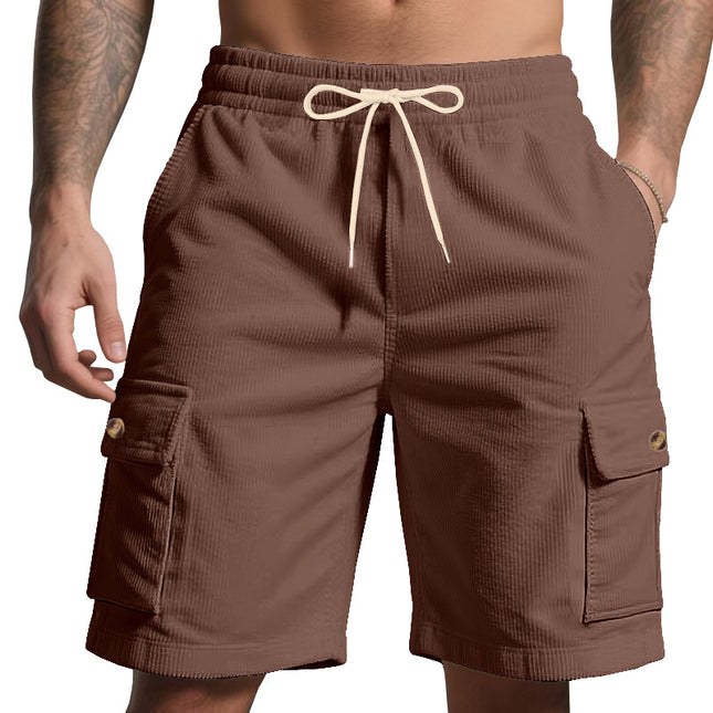 Cross-border Amazon American Outdoor Summer Men's Heavy Loose Casual Sports Corduroy Tooling Shorts