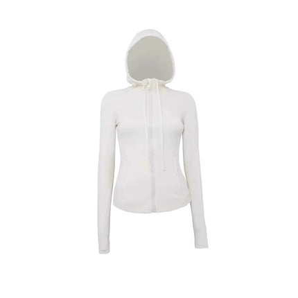Lulu Same Style Spring and Autumn Women's Sports Jacket Yoga Clothes Top Casual Outdoor Collar Long Yoga Long Sleeve Jacket
