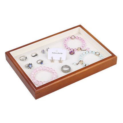 Solid wood watch tray earrings rack ring tray household jewelry rack storage tray bracelet rack stall jewelry display stand