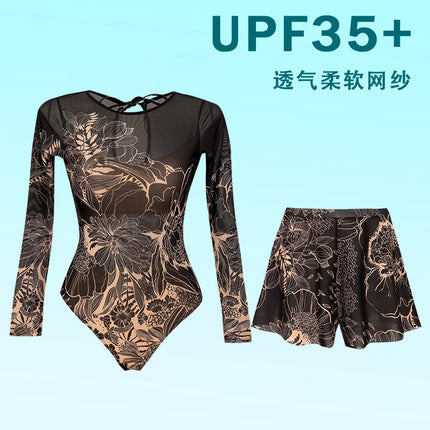 2025 European and American Cross-Border One-Piece Bikini Emuпальunnк Sun Protection Swimsuit Shorts Two-Piece Set