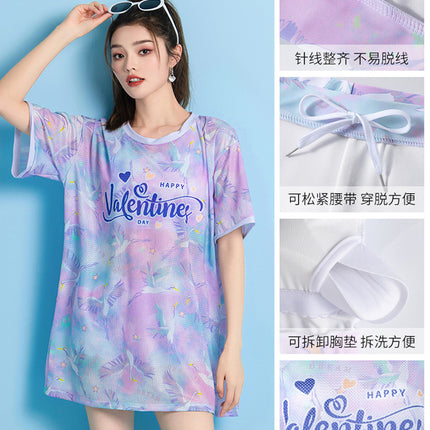 Swimsuit Women's Three-Piece Hot Spring 2024 New Explosions Conservative Sexy plus size chubby girl Belly Covering Slimming Split Swimsuit