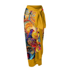 Peacock Print Gauze Dress / Free size