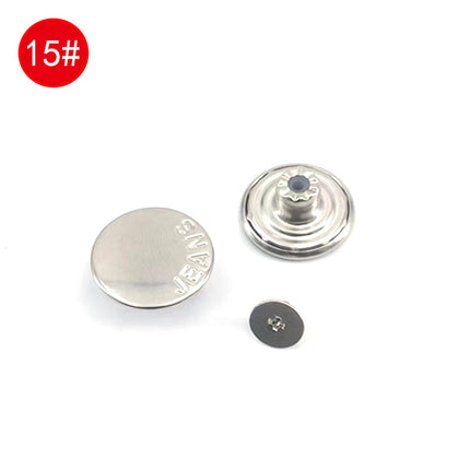 Wholesale In-Stock Waist-Cinching Button-Free Detachable Jeans Buttons, Eco-Friendly Buttons, Screw Metal I-Shaped Buckles