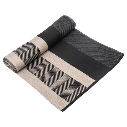 2025 Men's Autumn and Winter Warmth Essential Cold-Proof Knitted Scarf High-End Korean Fashion Versatile Scarf British Style