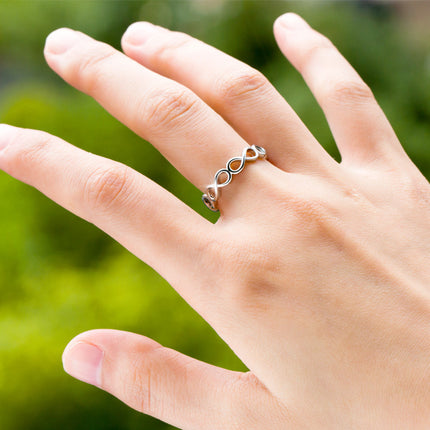 Casual and Personalized Cut Out Figure-Eight Surround Ring for Women, Fashionable Ring Accessories, Jewelry, Hot-Selling Items