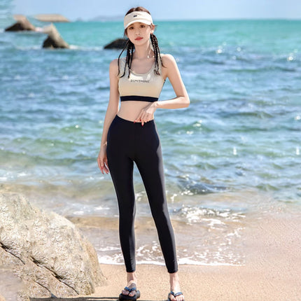 Women's Two-Piece Long-Sleeve Long-Pants Plus-Size Swimsuit 100kg Sun-Protective Conservative Four-Piece Surfing Jellyfish Diving Swimwear