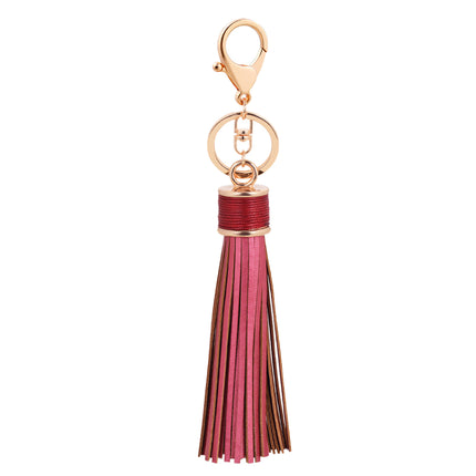 Wax line alloy gift leather tassel car key chain women's bag pendant key chain jewelry Amazon diy