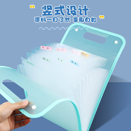 a4 vertical portable organ bag large capacity multi-layer test paper storage bag data sorting insert folder