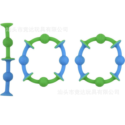Cross-border Sucker Darts Sticky Music Suction Music Children's Creative Assembled Soft Building Blocks Personally Interactive Throwing Toys