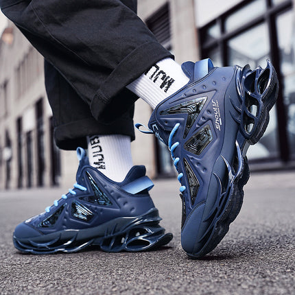 Cross-Border New Men's Blade-Soled Sports Shoes, Casual Running Shoes, Fashionable Korean Style Breathable Trendy Shoes, Blade Mesh Shoes