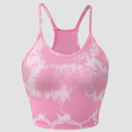 Cross-border Lulu Sports Underwear Washed Vest Naked Yoga Bra Women's Summer Comfortable Quick-drying All-match