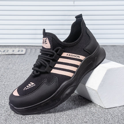 Fashionable Student Old Beijing Cloth Shoes Women's Casual Round Toe Polyurethane Soft Sole Sports Walking Shoes Light and Breathable Running Shoes