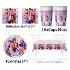 7inch + paper towels + paper cups + tablecloth