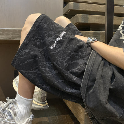 Pink Thin Shorts for Boys and Girls in Summer 2025 Outer Wear American Fashion Brand Loose Sports Casual Five-Point Pants for Women