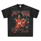 Washed black short sleeves / S