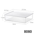 8080. transparent box with white lid - 1 enlarged (box body transparent ps, white lid pe)