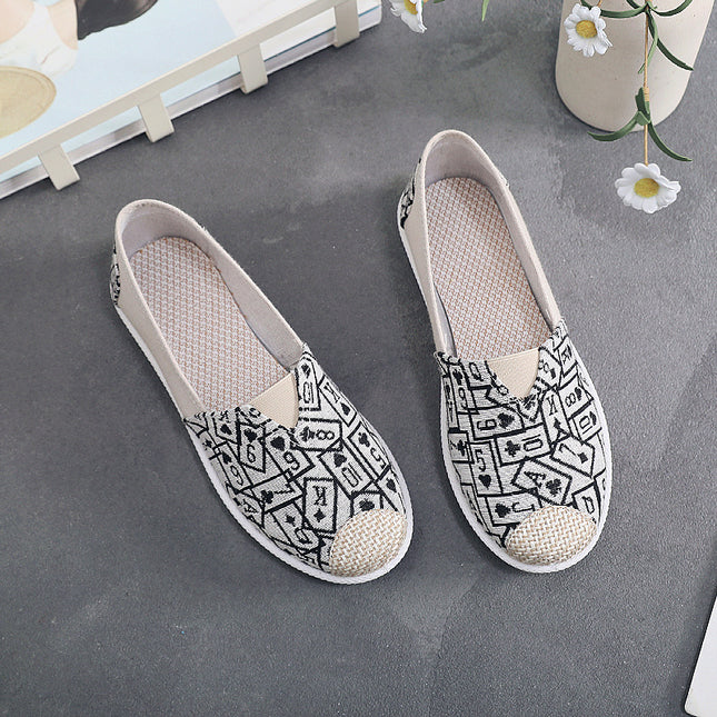 Old Beijing Cloth Shoes Women's Summer and Autumn New All-match Cyber Celebrity Non-slip Soft-soled Casual Breathable Canvas Shoes Korean Style Comfortable
