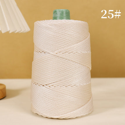 Lightweight Ice Silk Thread for Weaving Hats, Ice Linen Thread for Hand Knitting DIY Crochet Bags, Cushions, Blankets, Hollow Shiny Thick Yarn