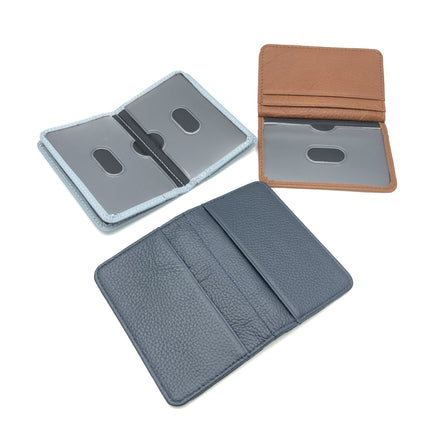 Cross-Border Foreign Trade New Genuine Leather Multi-Ring Binder Mirror Window Small Card Holder First Layer Cowhide Card Bag Document Storage Card Album Card Holder