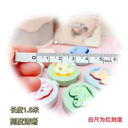 Cute Cartoon Macaron Color Mini Tape Measure Portable Tape Measure Three-circumference Bust Hip Waist Measure Meter Ruler