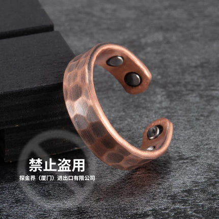 Men's Couple's Red Copper Magnetic Bracelet, Adjustable and Anti-Fatigue for Couples
