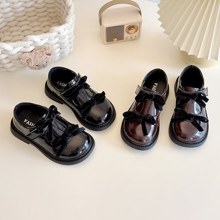 Girls Princess Shoes 2025 New Spring Children's Small Leather Shoes Soft Sole Big Children's Shoes British Style Loafers Single Shoes