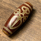 Dragon scale open piece demon subduing pestle dzi bead 20*55mm