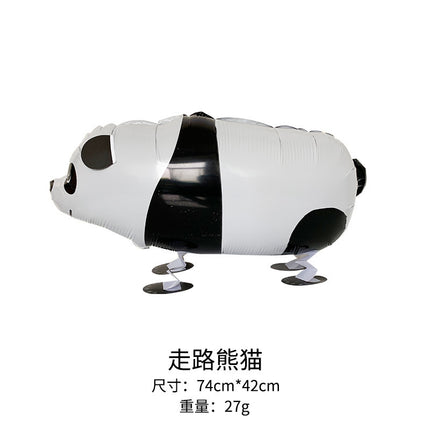 Walking animal balloon online celebrity cartoon walking pig balloon night market stall push aluminum film balloon wholesale