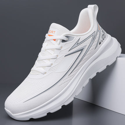 Large Size 45 Men's Shoes Youth Running Shoes Summer Mesh Breathable Gas Measurement Shock-Absorbing Lightweight Sports Shoes Drop Shipping