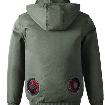 Summer Cooling Air-Conditioned Clothing, Heatstroke Prevention and Cooling, Construction Site Workers' Labor Protection Workwear, Same Style Outdoor Welder Clothing for Men and Women
