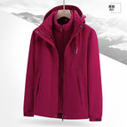 Men's model - burgundy [three-in-one, removable liner] / 3XL