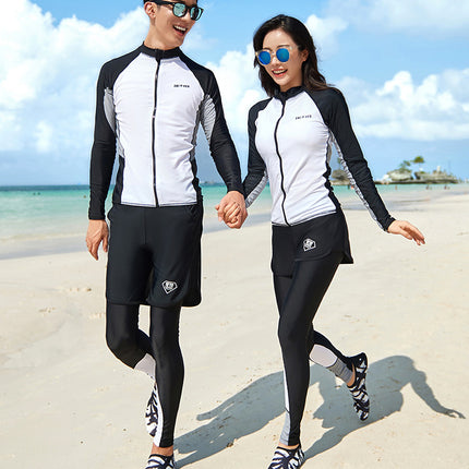 Sun Protection Quick-Drying Diving Suit Split Long-Sleeved Long Pants Swimwear Jellyfish Suit Couple Warm Men's Swimwear Women's Surfing Suit