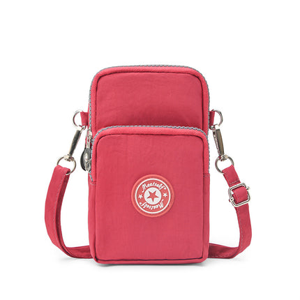 Factory Direct Mobile Phone Bag Women's Crossbody Bag Large Screen Mobile Phone Bag Coin Purse Hanging Neck Wrist Bag Running Vertical Mini