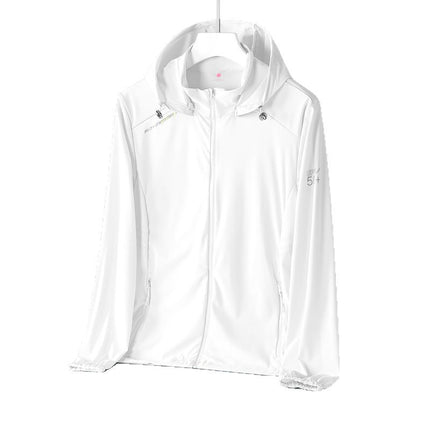 Summer New Ice Silk Quick-Drying Upf50+ Sun Protection Clothing for Women Hooded Couple Sun Protection Clothing Men's Outdoor Windbreaker Jacket