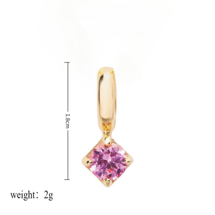 European and American Fashion Free Assembly DIY Accessories Twelve Birthstones December Birthstone Pendant Colorful Zircon Color Retention