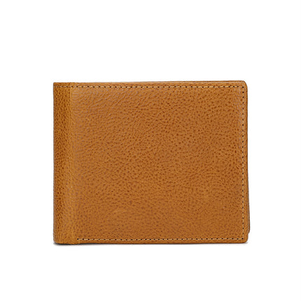 Men's casual vegetable tanned first layer cowhide wallet multi-functional large capacity wallet genuine leather short Coin Purse Wallet fashion