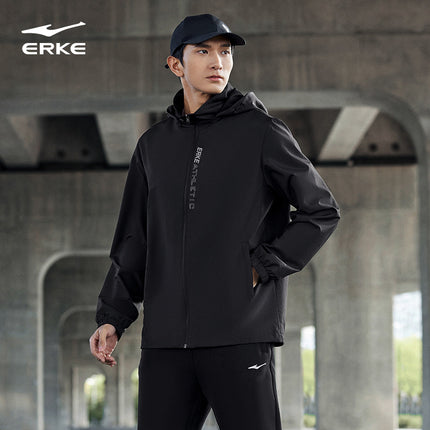 Hongxingerke Water-repellent Jacket Men's Spring and Autumn Windproof Sportswear Detachable Hooded Jacket Men's Top