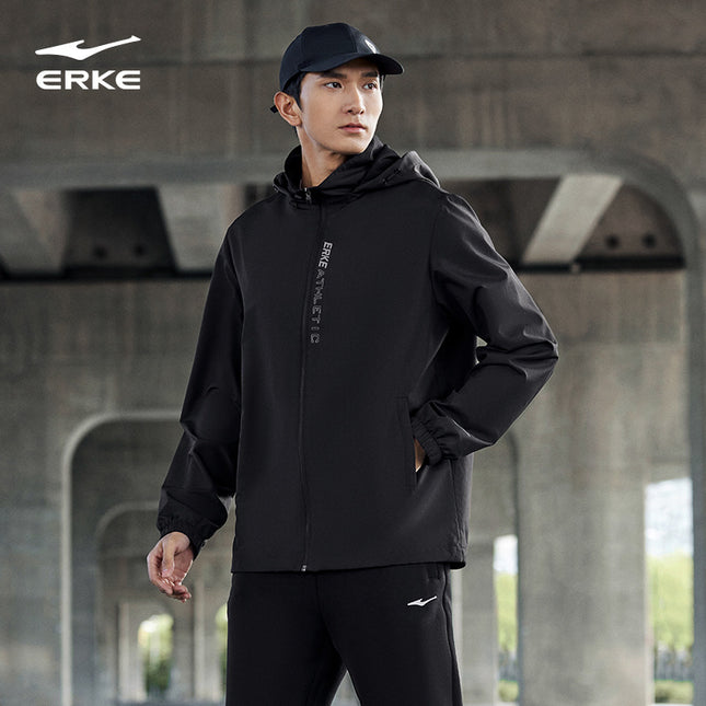 Hongxingerke Water-repellent Jacket Men's Spring and Autumn Windproof Sportswear Detachable Hooded Jacket Men's Top