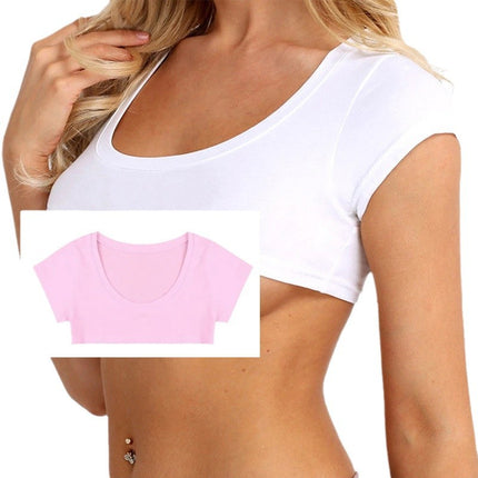 European and American Summer Sexy Short-sleeved T-shirt Women's Solid Color Crewneck Tight Exposed Top Amazon AliExpress Supply Now H