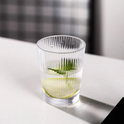 Hotel Hotel Guest Room Glass Mouthwash Cup Restaurant Vertical Pattern Water Cup Beer Cup Commercial Household Tea Cup Thick Glass