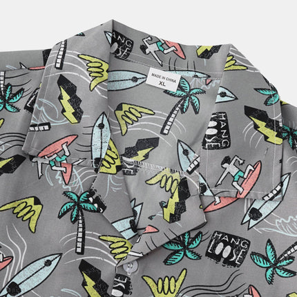 Cross-border 2021 foreign trade Amazon spring and summer men's beach shirt Hawaiian vacation casual short sleeve flower shirt men