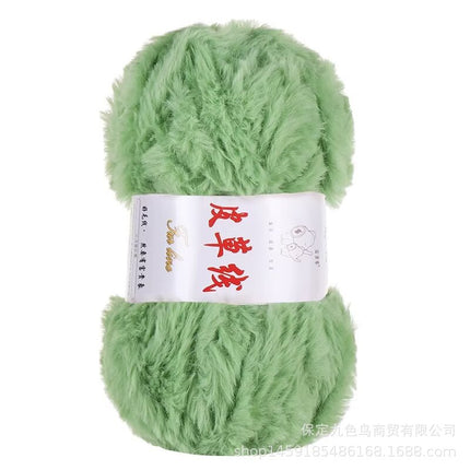 Nine-color bird thick fur line imitation fur fluff line long hair mink hat handmade scarf knitting diy wool ball