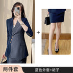 Blue jacket + skirt / S