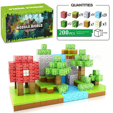 Cross-Border Mc My Magnetic World Magnetic Block Building Blocks Assembly Gravity Puzzle Primitive Forest Amazon Jungle