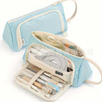 Twill triangle pencil bag [light blue]