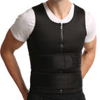 Men's three-belt zipper vest gray / 3XL